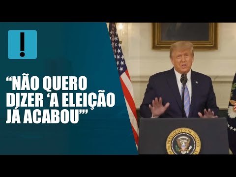 Trump, em vídeo inédito: Não quero dizer que a eleição acabou
