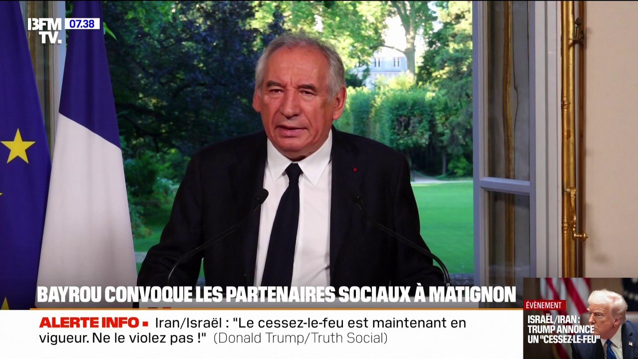Échec du conclave sur les retraites: François Bayrou appelle les partenaires sociaux à "ne pas baisser les bras", une rencontre organisée ce mardi matin