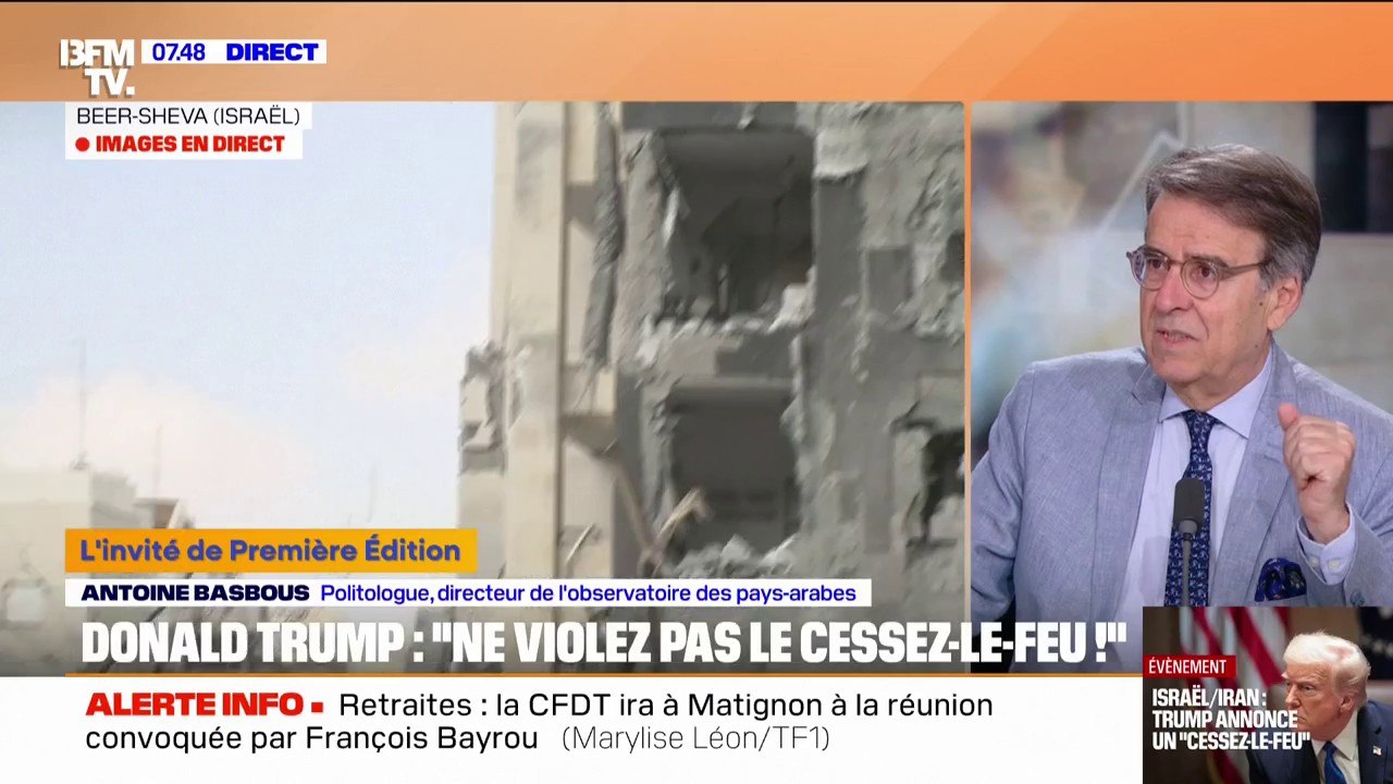 Cessez-le-feu entre Israël et l'Iran annoncé par Donald Trump: "L'Iran pouvait engager une guerre d'usure qui aurait épuisé Israël", affirme le politique Antoine Basbous