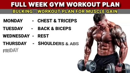 Bulking _ BEST WORKOUT PLAN TO BUILD MUSCLE _ #gymworkoutplan