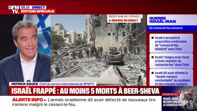 L'armée israélienne dit avoir détecté de nouveaux tirs de missiles iraniens malgré le cessez-le-feu