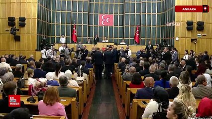 Devlet Bahçeli, 5 ay sonra MHP kürsüsünde: Ayakta alkışlandı