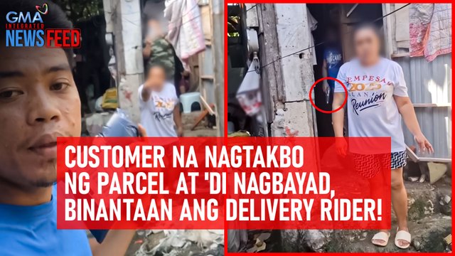 Customer na nagtakbo ng parcel at 'di nagbayad, binantaan ang delivery rider! | GMA Integrated Newsfeed