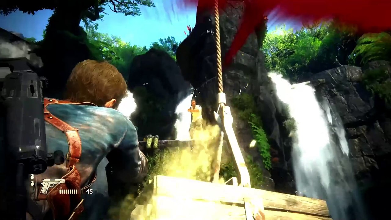 UnCharted4 Stealth Hard Mode - Elevator Up Fight PC Real Sniper #headshot#gaming#pcgaming#uncharted4#gameplay