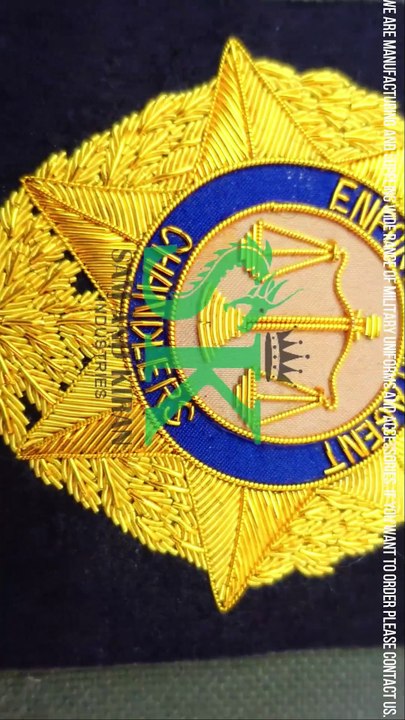 Hand Embroidery Badge for Uniform Patch, Hand Embroidered Badge, Embroidered Bullion Badges