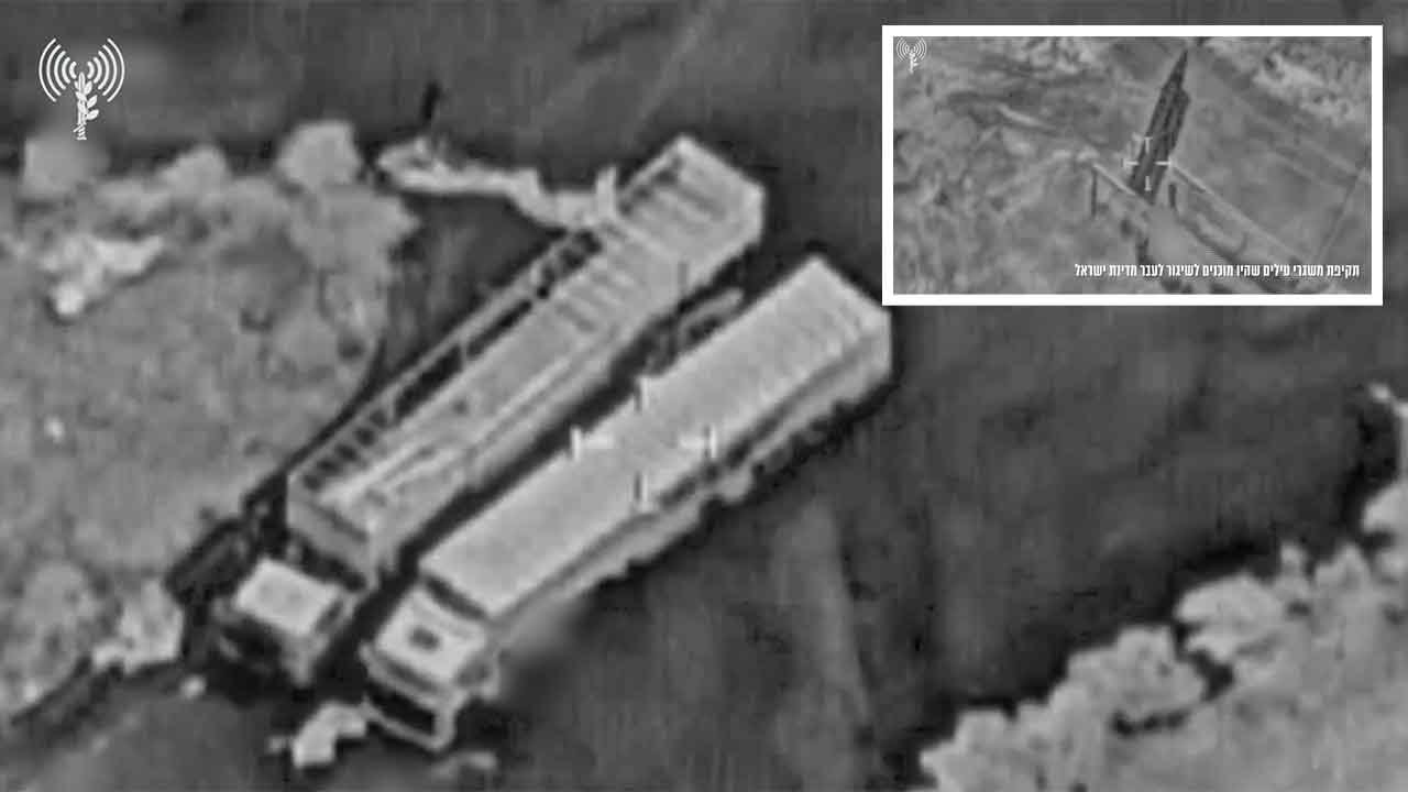 イスラエル、イランのミサイル発射装置に対する空爆の映像を公開