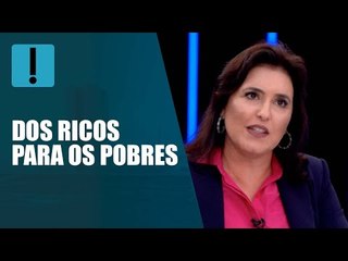 Tebet chama taxação de lucros de 'Lei Robin Hood' no Jornal Nacional