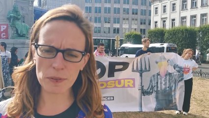 Action contre l'accord UE-Mercosur à Bruxelles