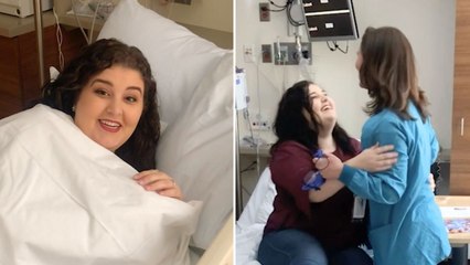 Daughter Travels Cross-Country To Surprise Nurse Mom On 50th From Inside Hospital Bed | Happily TV