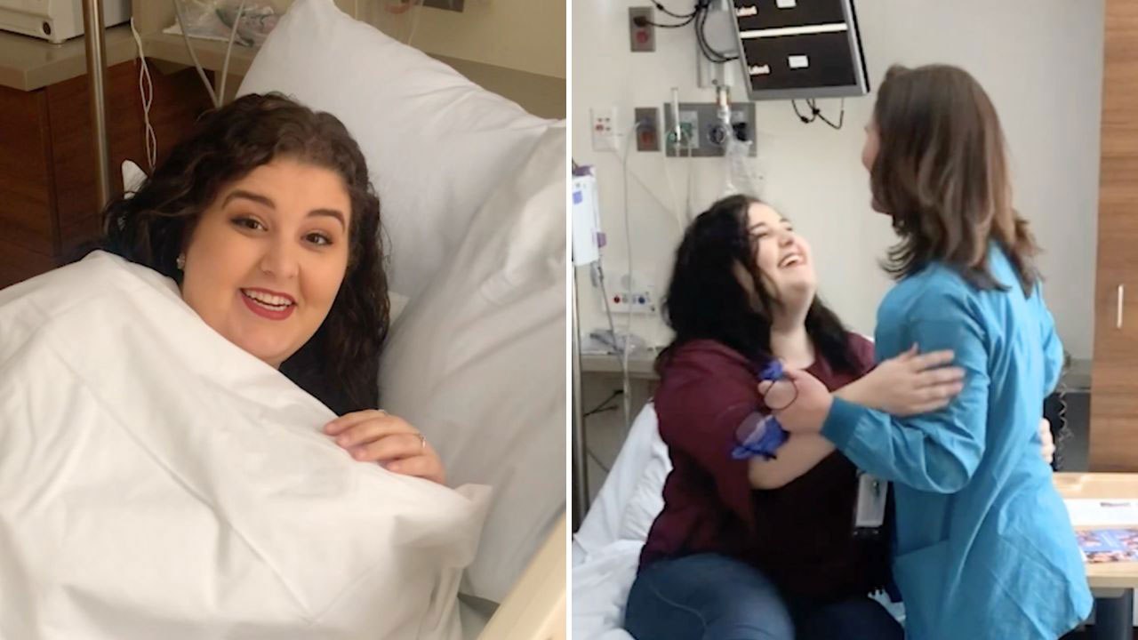Daughter Travels Cross-Country To Surprise Nurse Mom On 50th From Inside Hospital Bed | Happily TV