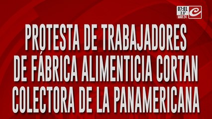 Trabajadores de Georgalos cortan colctora de la panamericana