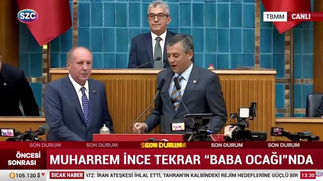 Muharrem İnce CHP'ye geri döndü