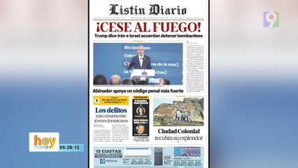 Titulares prensa dominicana martes 24 de junio 2025 | Hoy Mismo