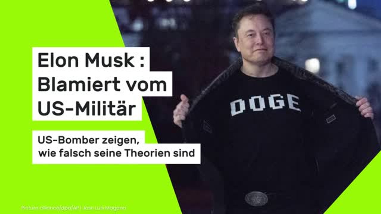 Elon Musk : Blamiert vom US-Militär – US-Bomber zeigen, wie falsch seine Theorien sind