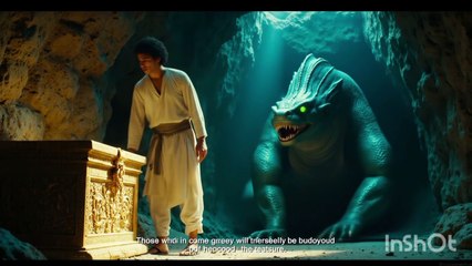 Treasure hidden in the sand|Magical snake|A fortress|Zaid|ai video