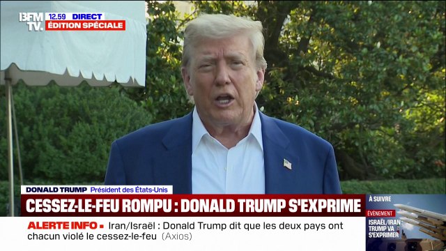 Guerre Israël-Iran: Il faut vraiment qu'Israël se calme , affirme Donald Trump