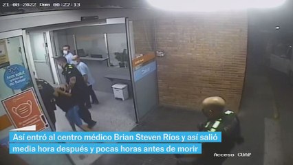 Así entro y salió Brian Ríos del centro de salud