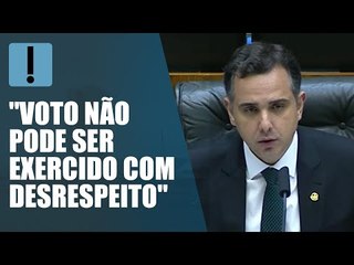 Rodrigo Pacheco, cobrou que o voto nas eleições de outubro não pode ser proferido com desrespeito