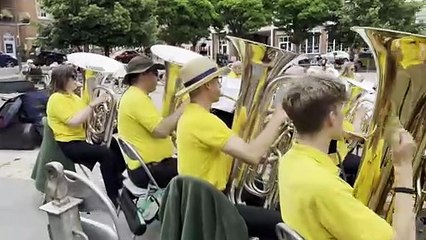 A rousing tune from Crediton Town Band playing in the Town Square on June 15, video Alan Quick IMG_4261
