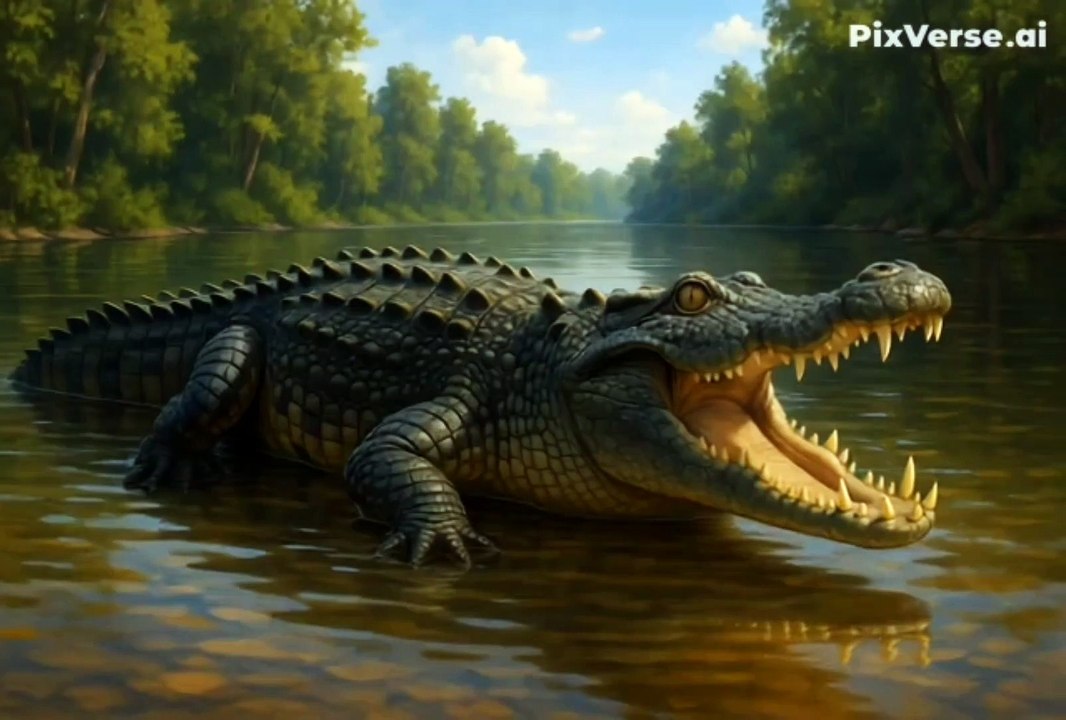 Crocodile attract in water