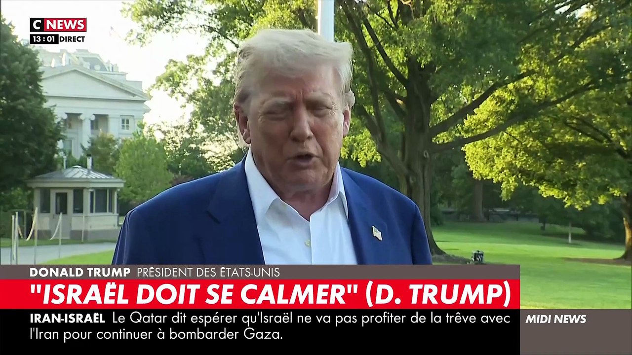 Israël/Iran - Regardez la colère du président américain Donald Trump après la violation du cessez-le-feu par les deux pays: "Israël doit se calmer. Je ne suis pas content !" - VIDEO