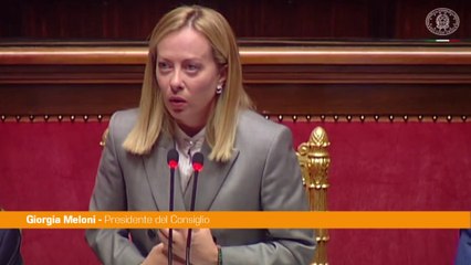 Meloni "La penso come antichi romani, se vuoi pace prepara guerra"