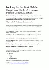 Looking for the Best Mobile Shop Near Khatav Discover Suman Communication!