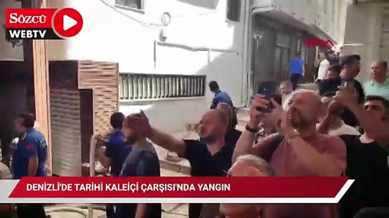 Denizli'de tarihi Kaleiçi Çarşısı'nda yangın