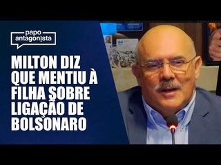 "Grande falha", diz Milton Ribeiro, sobre citar Jair Bolsonaro em ligação