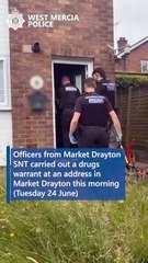 Police seize hundreds of cannabis plants in drugs bust in Market Drayton. Video: West Mercia Police