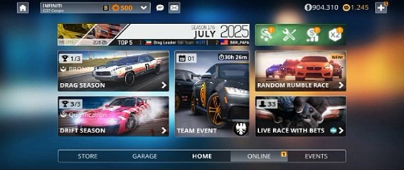Infiniti G37 Coupe (B race) CPR 250-500 1/8  #nitronation #Gaming #Drag #CarMods #CarRacing #gameandroid