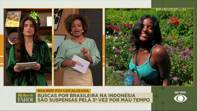 Buscas por brasileira na Indonésia são suspensas três vezes por mau tempo | Melhor da Tarde