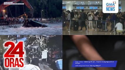 24 Oras: (Part 1) 4 patay, 12 sugatan nang tangayin ng ragasa ng ilog ang sinasakyang rescue vehicle; ilang flight pa-Middle East, kanselado hanggang June 30, apektado ang mga OFW; nag-amok at nanugod ng ilang kaanak, pinagbuntungan ng galit ang..., atbp.
