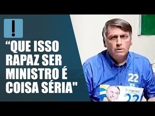 "Vai assinar Lula Livre", diz Jair Bolsonaro, sobre Alexandre de Moraes