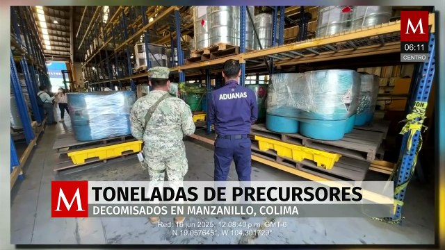 Decomisan toneladas de precursores químicos en el puerto de Manzanillo