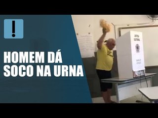 Homem quebra urna com socos na Paraíba