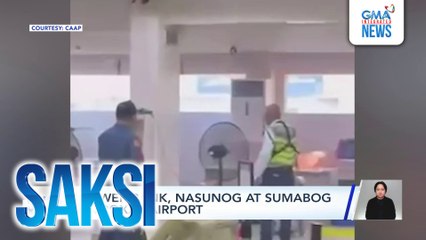 Power bank, nasunog at sumabog sa Roxas Airport | Saksi