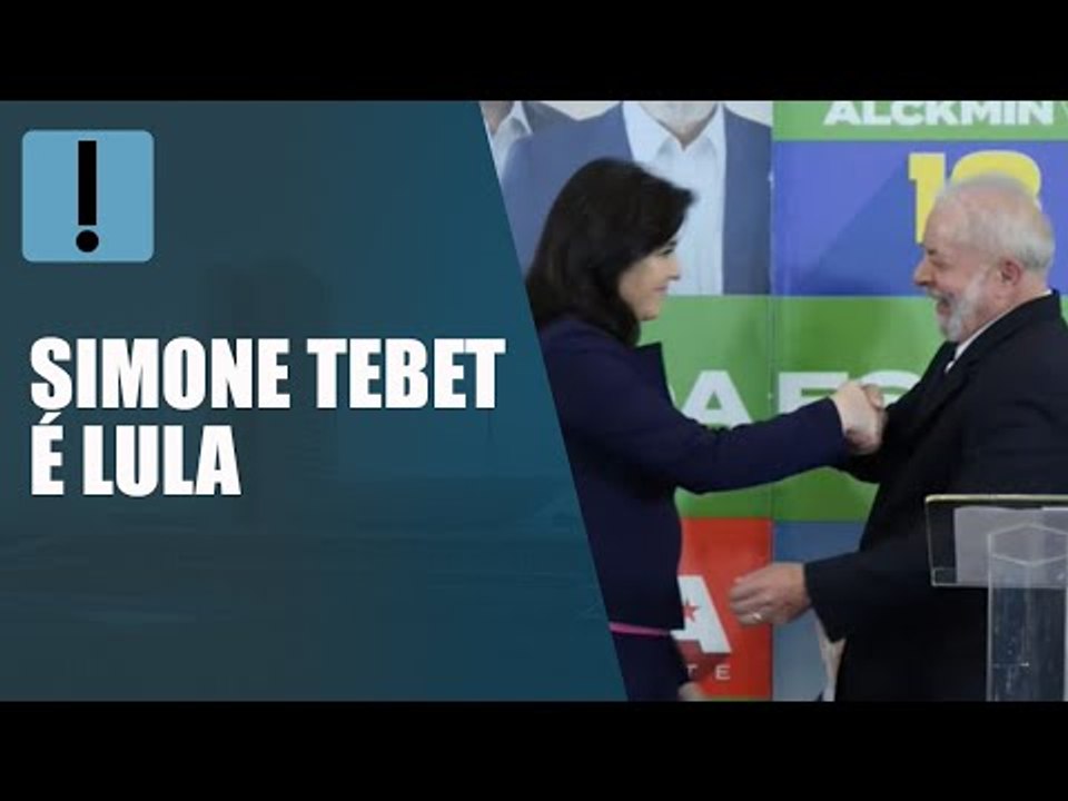 Lula e Simone Tebet, agora juntos