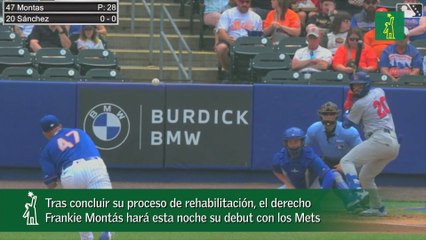 Tras concluir su proceso de rehabilitación, el derecho Frankie Montas hará esta noche su debut con los Mets