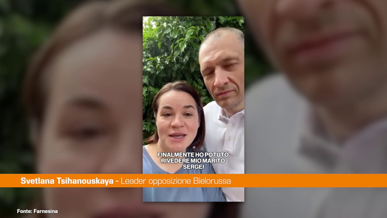 Tsihanouskaya "Grazie ad Antonio Tajani mio marito è libero"