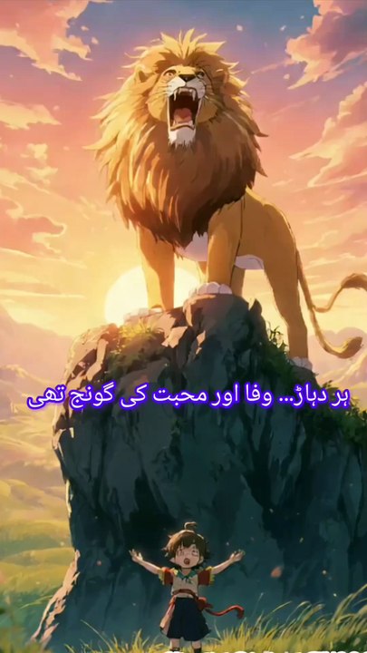 دن دیہاڑ محبت میں اضافہ#viralvideo LionAndChild #ViralReels  #InnocenceAndStrength   #youtubeshorts