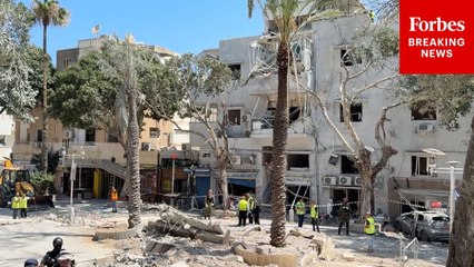 Emergency Personnel Respond To Damage Caused By Iranian Missiles In Haifa, Israel