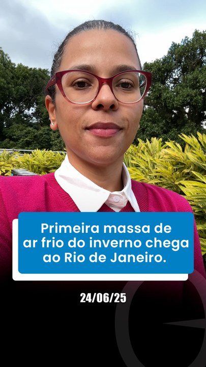 Primeira massa de ar frio do inverno chega ao Rio de Janeiro.