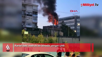 Kartal'da bina yangını! Ekipler müdahale ediyor