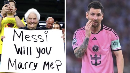 Abuelita propone matrimonio a Lionel Messi y se vuelve viral en juego de Inter Miami