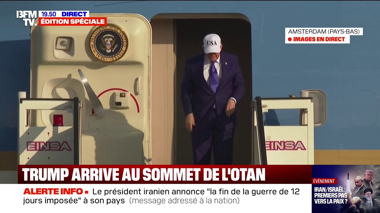 Donald Trump est arrivé aux Pays-Bas pour le Sommet de l'Otan