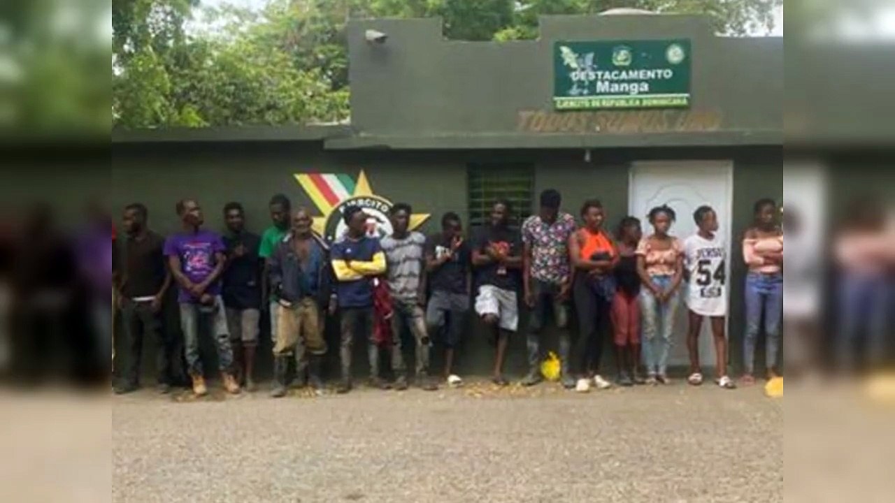 Migrantes haitianos interceptados en Montecristi y Dajabón