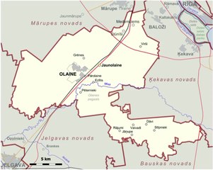 Map of Olaine Municipality. Peta Munisipalitas Olaine. Olaine Municipality Map. Map of Municipality of Olaine. Municipality of Olaine Map. Olaines Novada Karte. Mapa do Município de Olaine. Carte de la municipalité d'Olaine. Mapa del municipio de Olaine