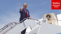 President Trump Departs JBA En Route To Bedminster, New Jersey