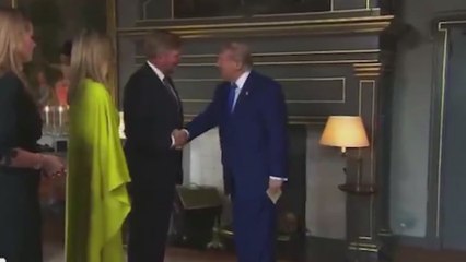 TRUMP MEETS KING WILLEM-ALEXANDER DURING NATO SUMMIT